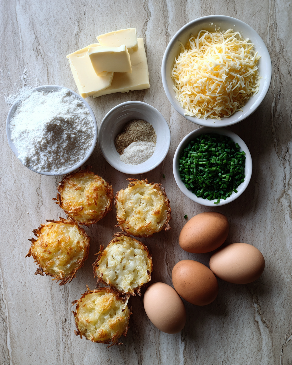 Ingredients for Irresistibly Cheesy Mashed Potato Puff Bites: Your New Favorite Snack