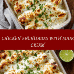 Creamy Chicken Enchiladas: A Sour Cream White Sauce Sensation