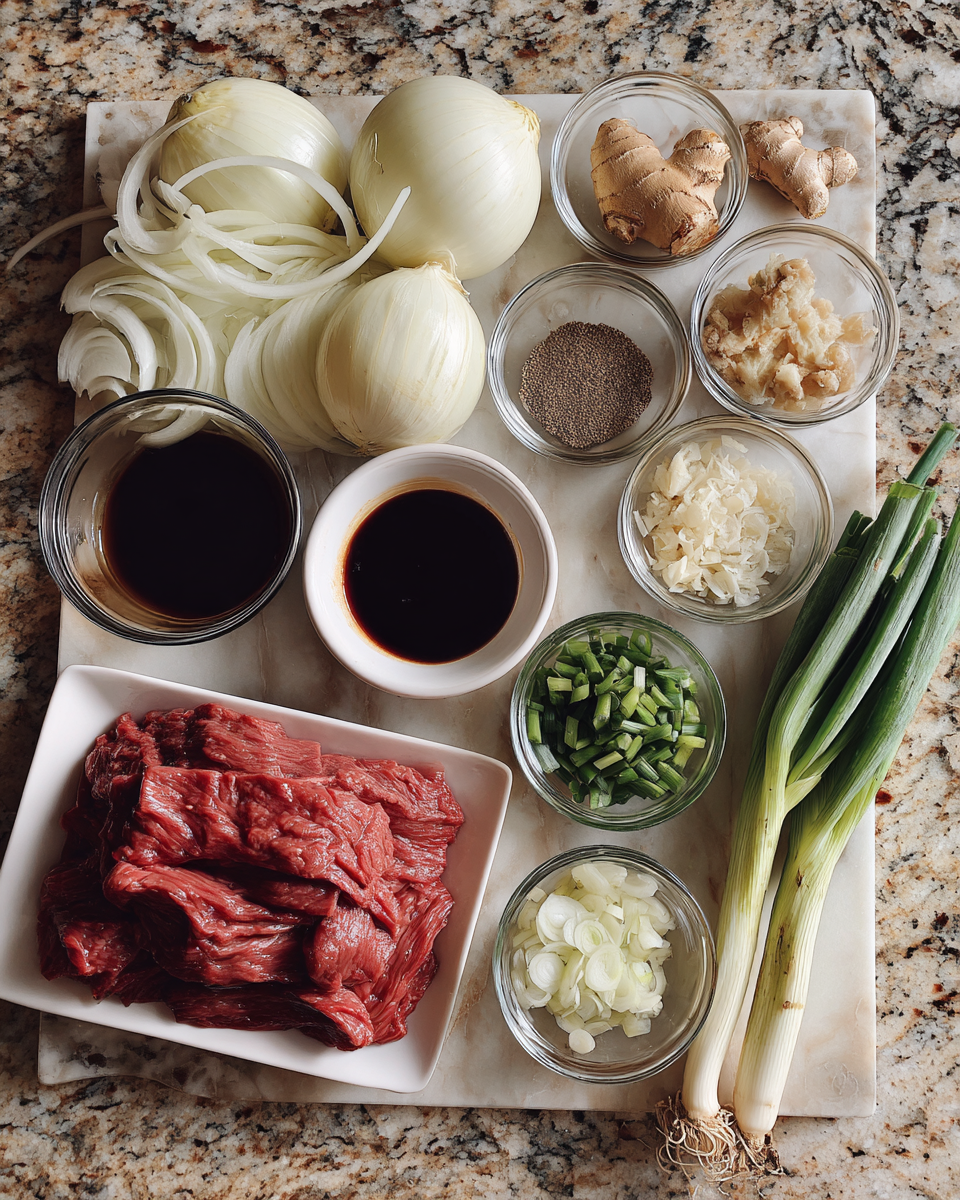 Ingredients for Savor the Flavor: Ultimate Chinese Beef and Onion Stir Fry Recipe