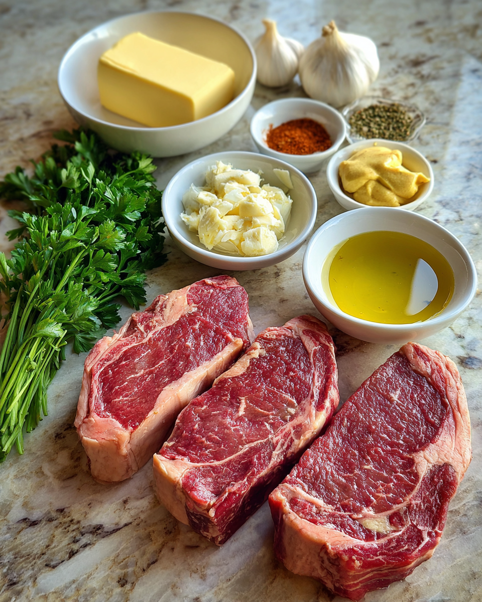 Ingredients for Saddle Up for Flavor: Cowboy Butter Steak Delight