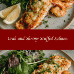 Delectable Delight: Crab and Shrimp Stuffed Salmon Sensation
