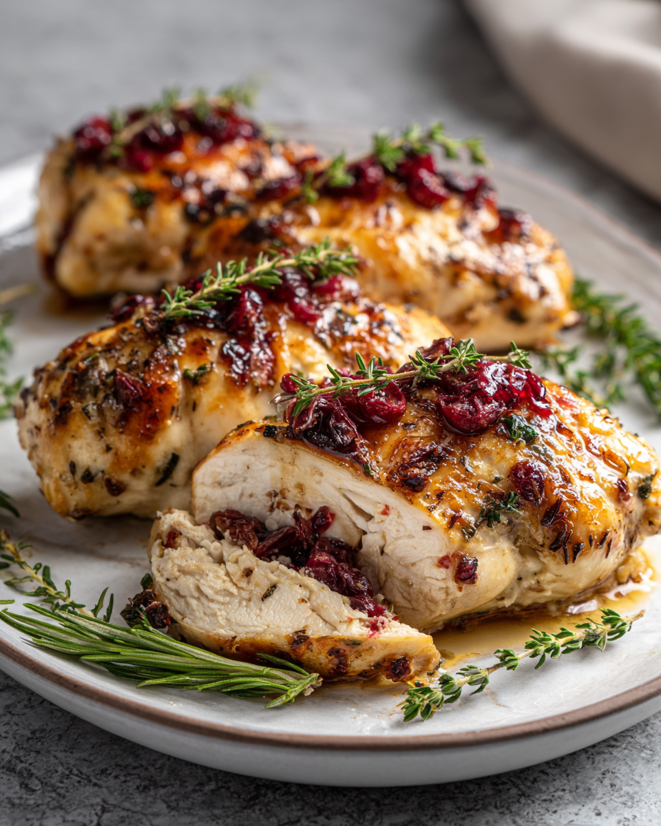Final dish - Cranberry Brie Stuffed Chicken: Elevate Your Dinner Game