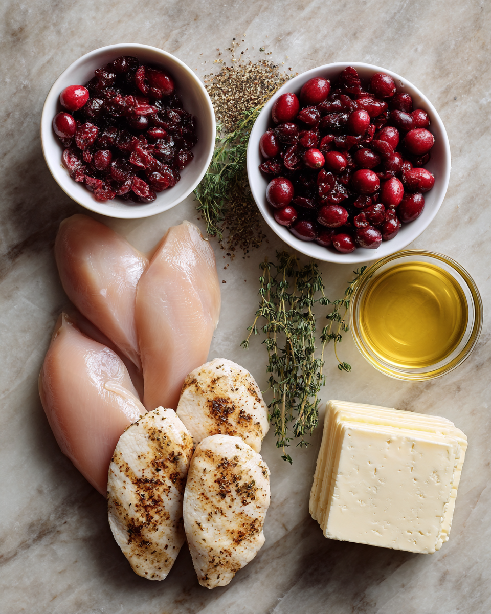 Ingredients for Cranberry Brie Stuffed Chicken: Elevate Your Dinner Game