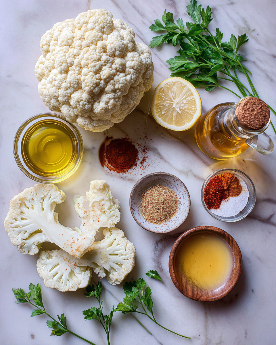 Ingredients for Irresistibly Crispy Baked Cauliflower Steaks That You Need to Try