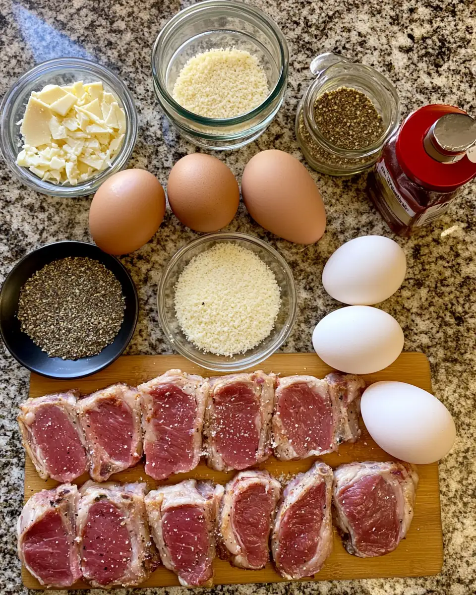 Irresistibly Crispy Baked Parmesan Pork Chops for a Flavorful Feast 4 Ingredients for Irresistibly Crispy Baked Parmesan Pork Chops for a Flavorful Feast