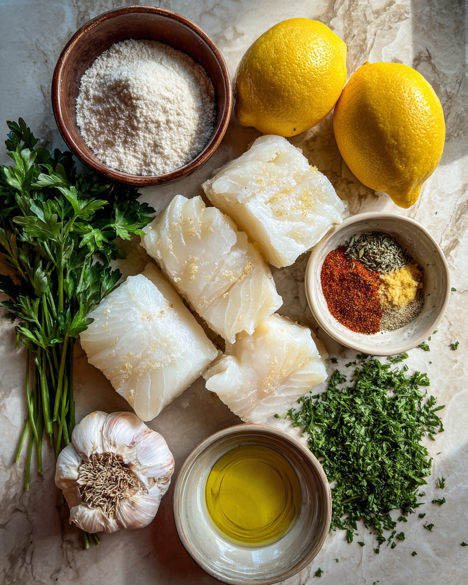 Ingredients for Crispy Garlic Lemon Cod: Dive into Flavorful Seafood Delight