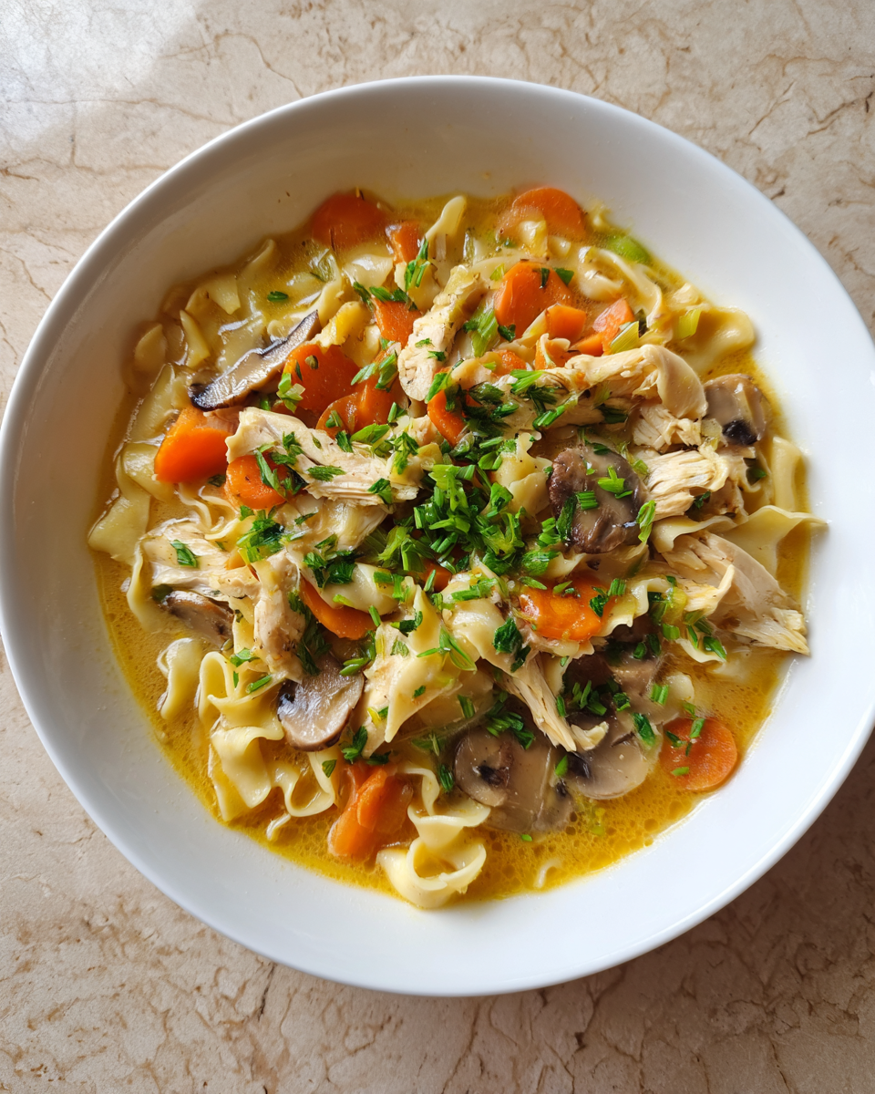 Final dish - Soul-Soothing Ginger Garlic Chicken Noodle Soup to Warm Your Heart