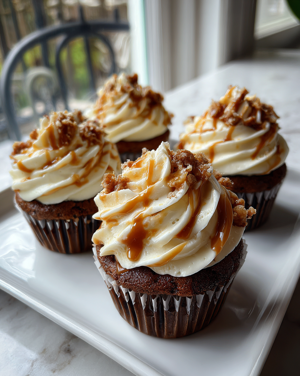 Final dish - Indulge in Bliss with Gooey Salted Caramel Cupcakes