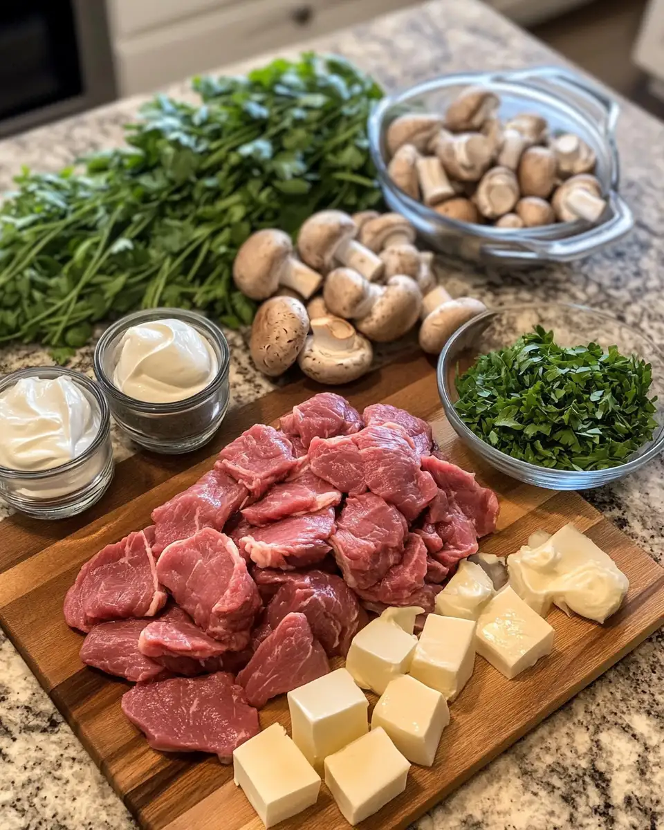 Ingredients for Mastering Gordon Ramsay's Beef Stroganoff: A Culinary Adventure