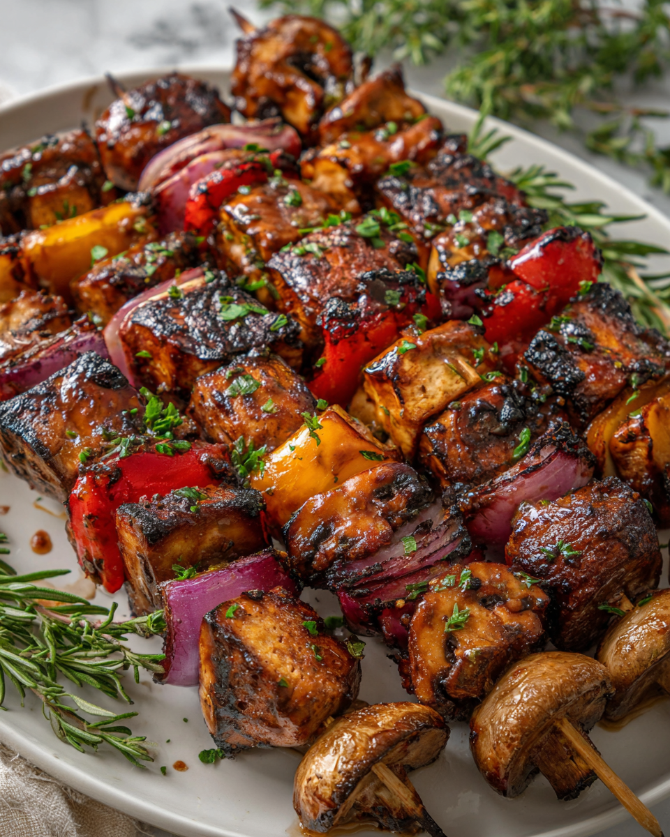 Final dish - Sizzling Flavor: Elevate Your BBQ with Grilled Mushroom Skewers