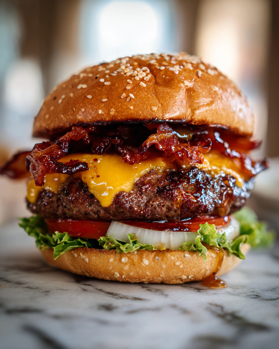 Savor the Ultimate Irish Pub Burgers with a Rich Whiskey Sauce Twist 6 Final dish - Savor the Ultimate Irish Pub Burgers with a Rich Whiskey Sauce Twist
