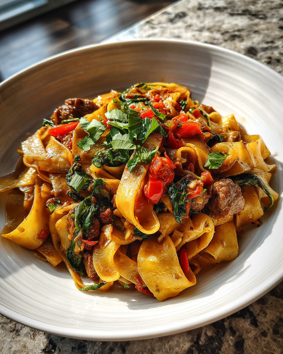 Final dish - Savor the Flavor: Unveiling the Secret of Italian Drunken Noodles