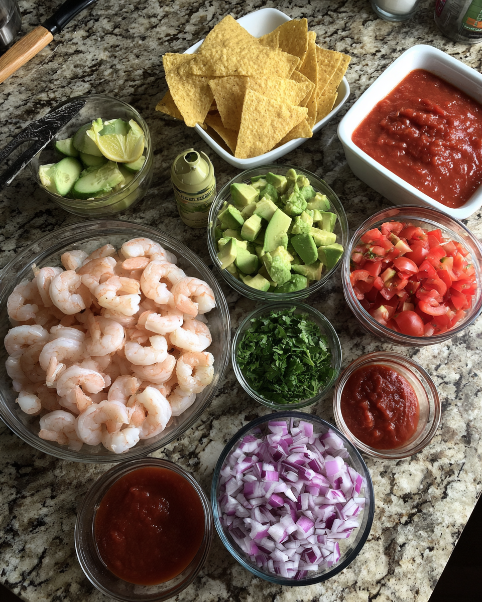 Ingredients for Spice Up Your Appetizers with a Zesty Mexican Shrimp Cocktail