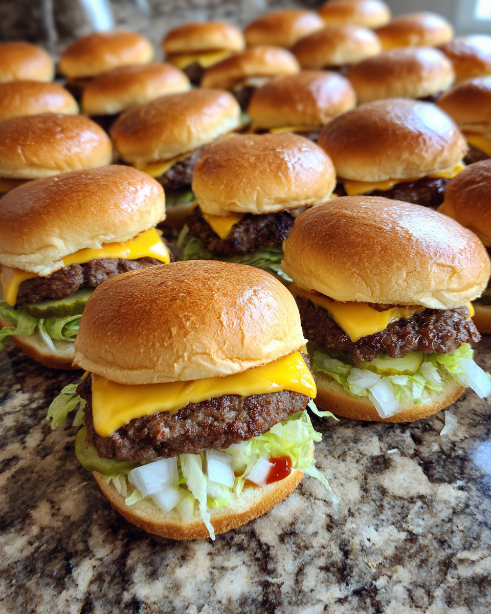 Ingredients for Tiny Taste Explosion: Mini Big Mac Cheeseburgers