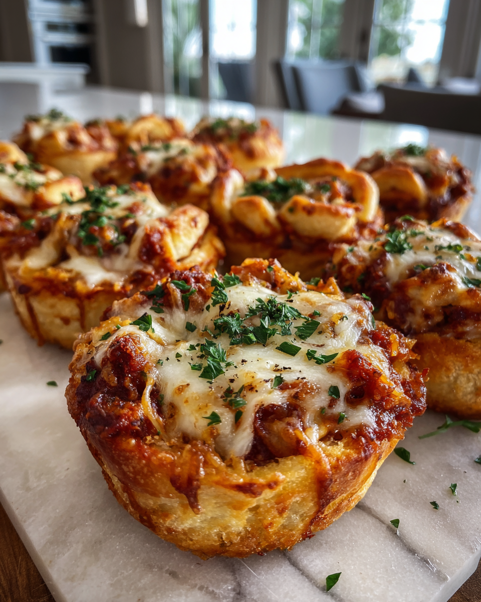 Bite-Sized Bliss: Mini Deep Dish Crescent Roll Pizzas to Satisfy Your Cravings 6 Final dish - Bite-Sized Bliss: Mini Deep Dish Crescent Roll Pizzas to Satisfy Your Cravings