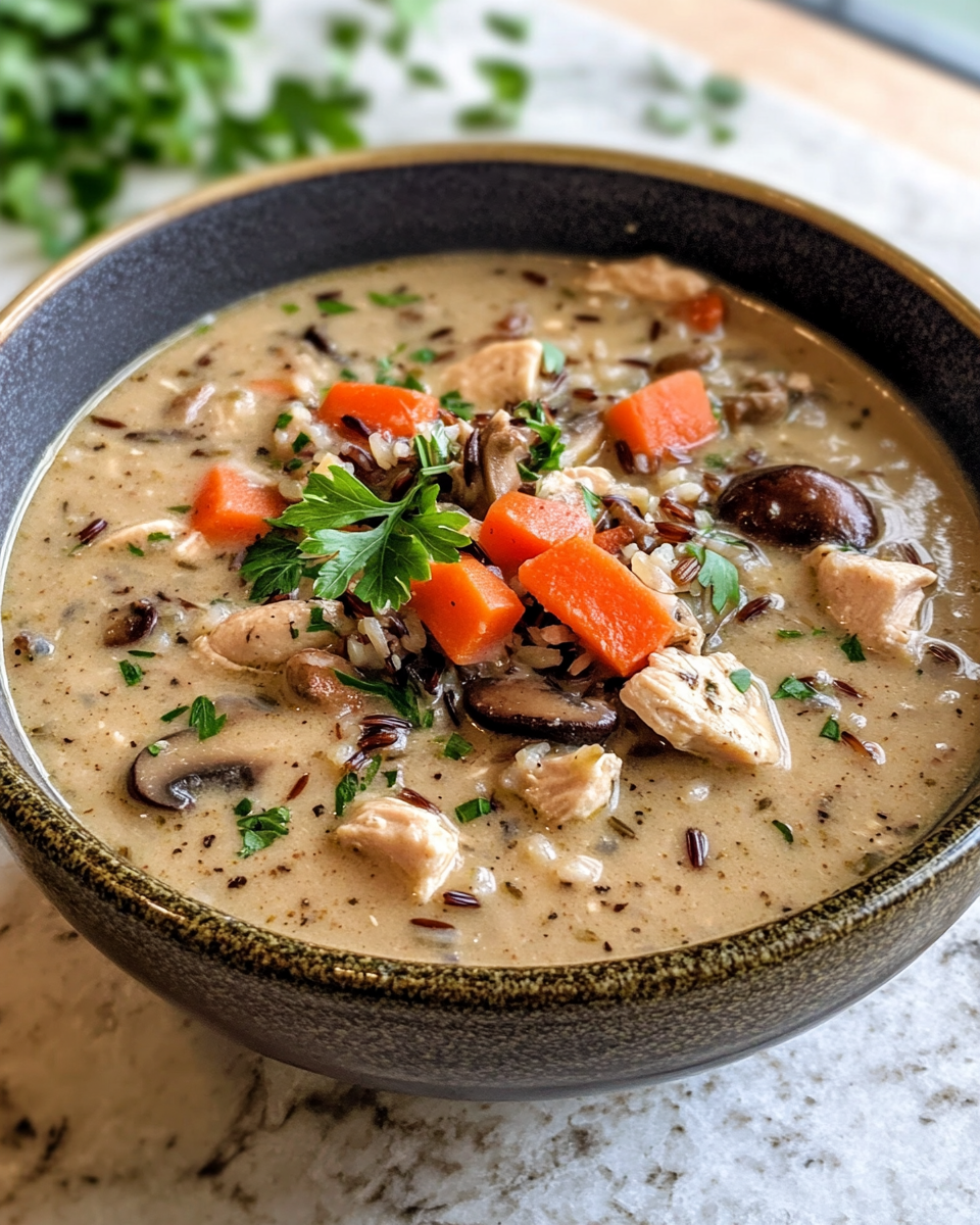Final dish - Cozy Up to a Bowl of Mushroom Chicken and Wild Rice Soup