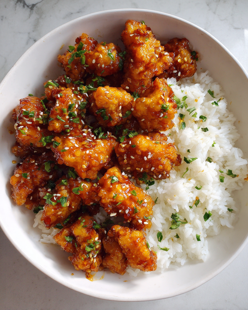 Final dish - Crispy Orange Chicken Made Easy in Your Air Fryer