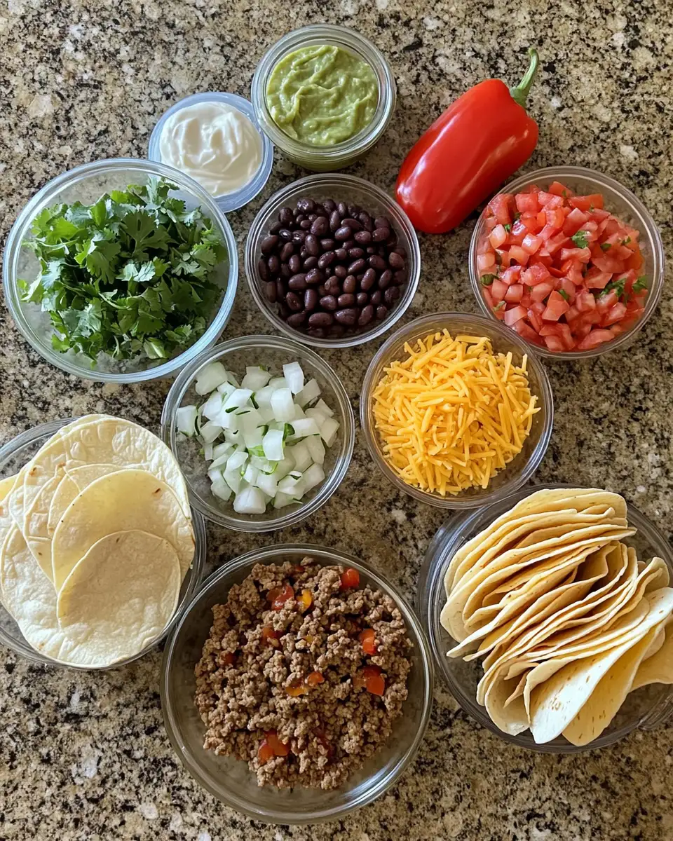 Ingredients for Irresistible Oven-Baked Cheesy Tacos That Will Elevate Your Taco Night