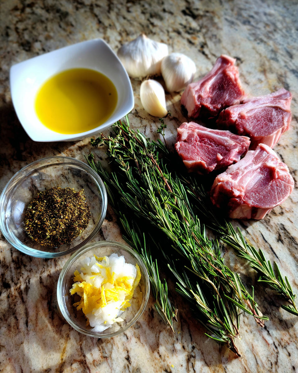 Ingredients for Sizzling Secrets to Perfectly Oven-Baked Lamb Chops