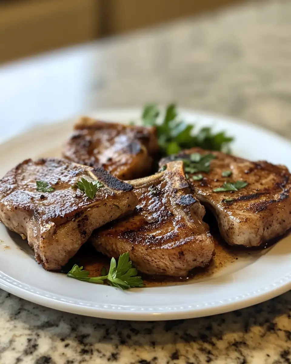 Final dish - Perfectly Pan Seared Pork Chops for a Sizzling Supper