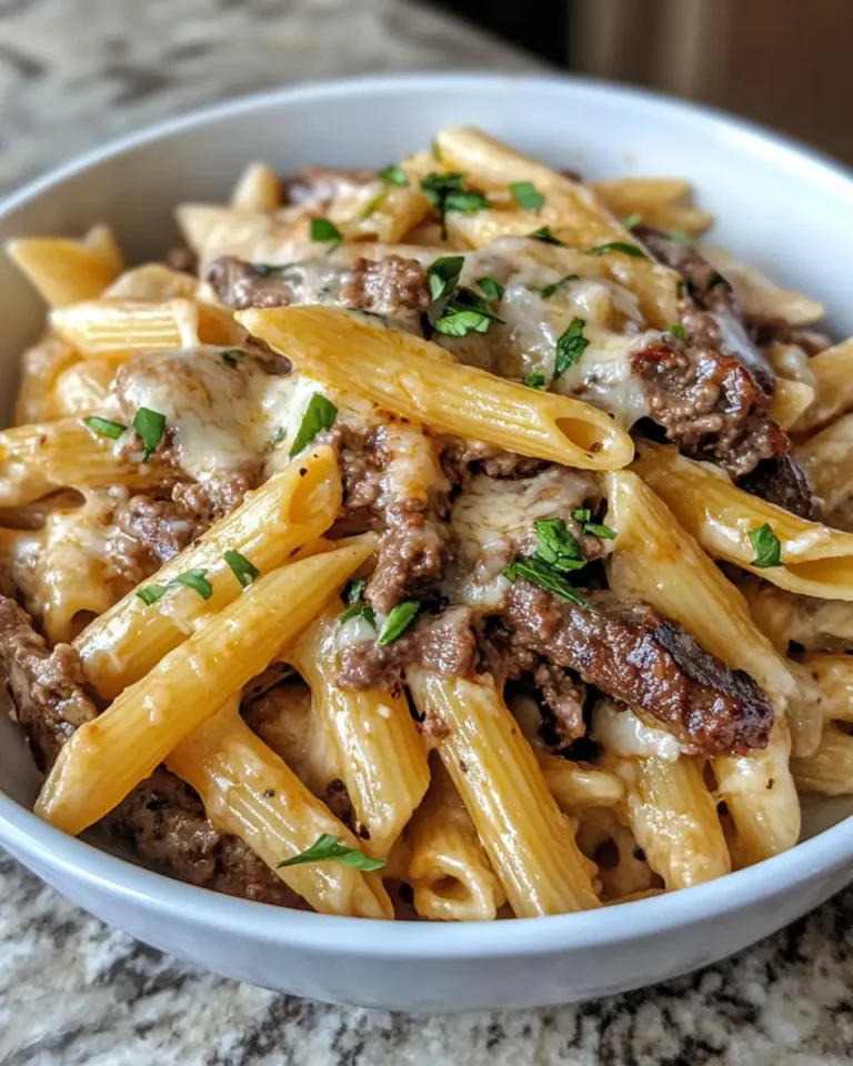 Savor the Fusion: Philly Cheesesteak Pasta Delight - Featured Image