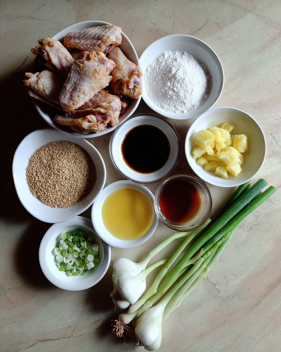 Ingredients for Tantalize Your Taste Buds with Pineapple Teriyaki Chicken Wings