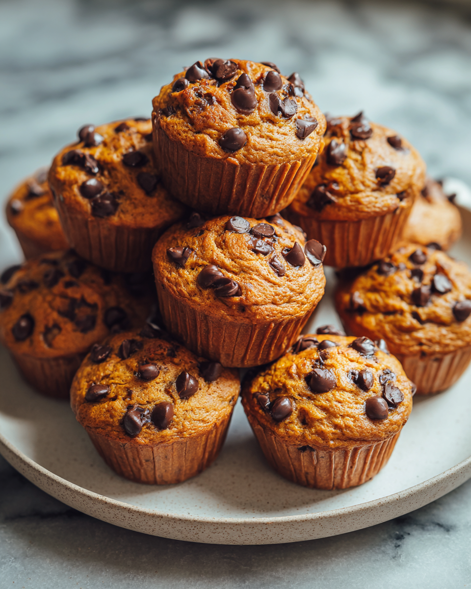 Final dish - Irresistibly Delicious Pumpkin Chocolate Chip Muffins for Fall Bliss
