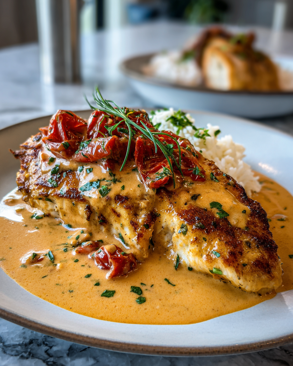 Final dish - Savor the Flavor: Red Snapper with Creamy Creole Sauce Delight