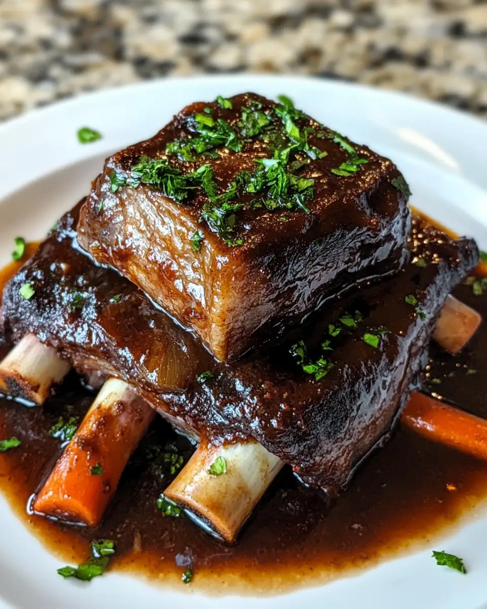 Final dish - Succulent Red Wine Braised Short Ribs: A Gourmet Delight to Savor