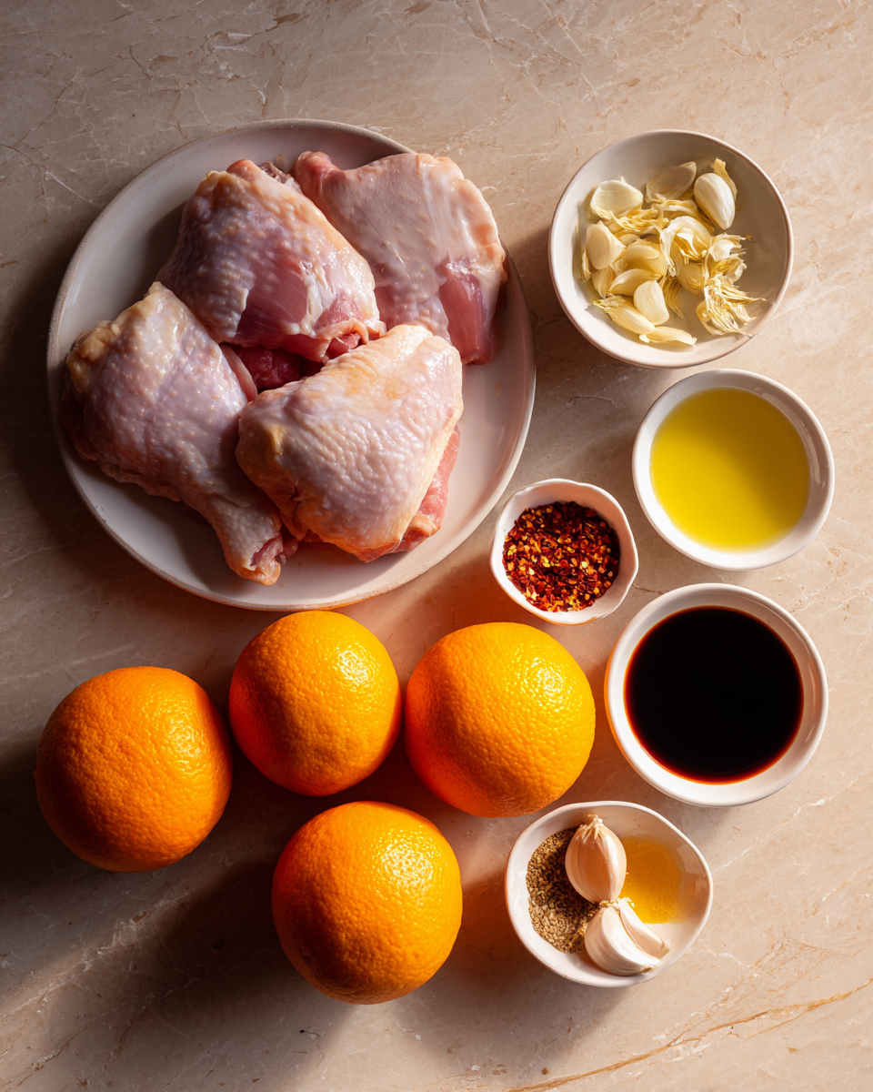Ingredients for Zesty Delight: Discover the Magic of Roasted Orange Chicken