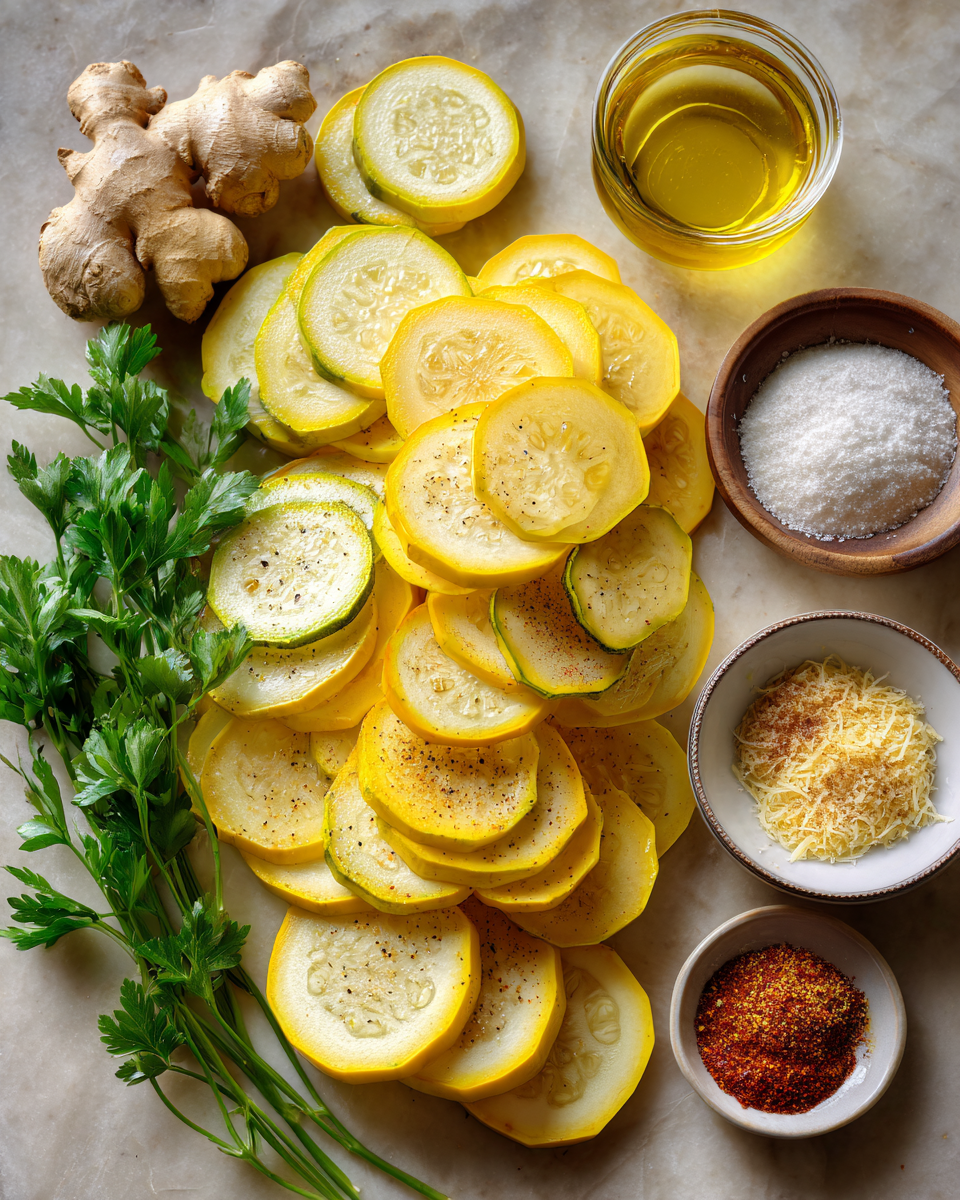 Ingredients for Crisp and Delicious: Perfectly Roasted Thinly Sliced Squash