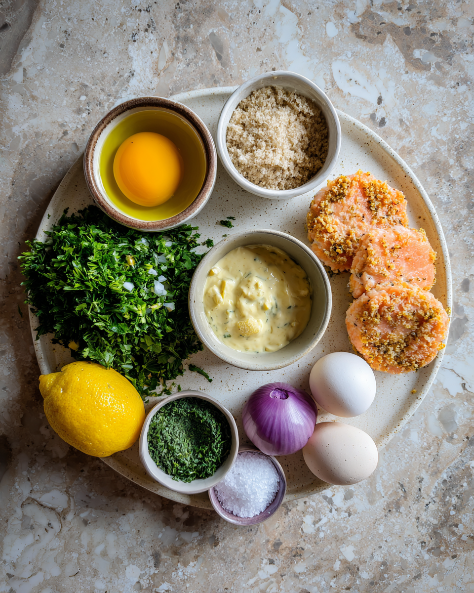 Ingredients for Savor the Flavor: Salmon Patties with Creamy Lemon Garlic Sauce