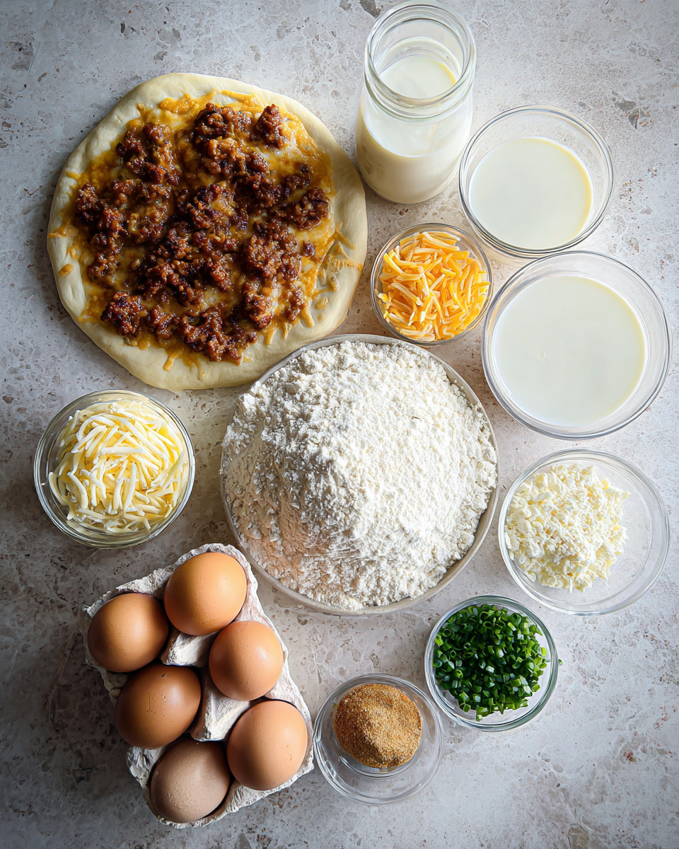 Ingredients for Wake Up Your Taste Buds with Sausage Gravy Breakfast Pizza
