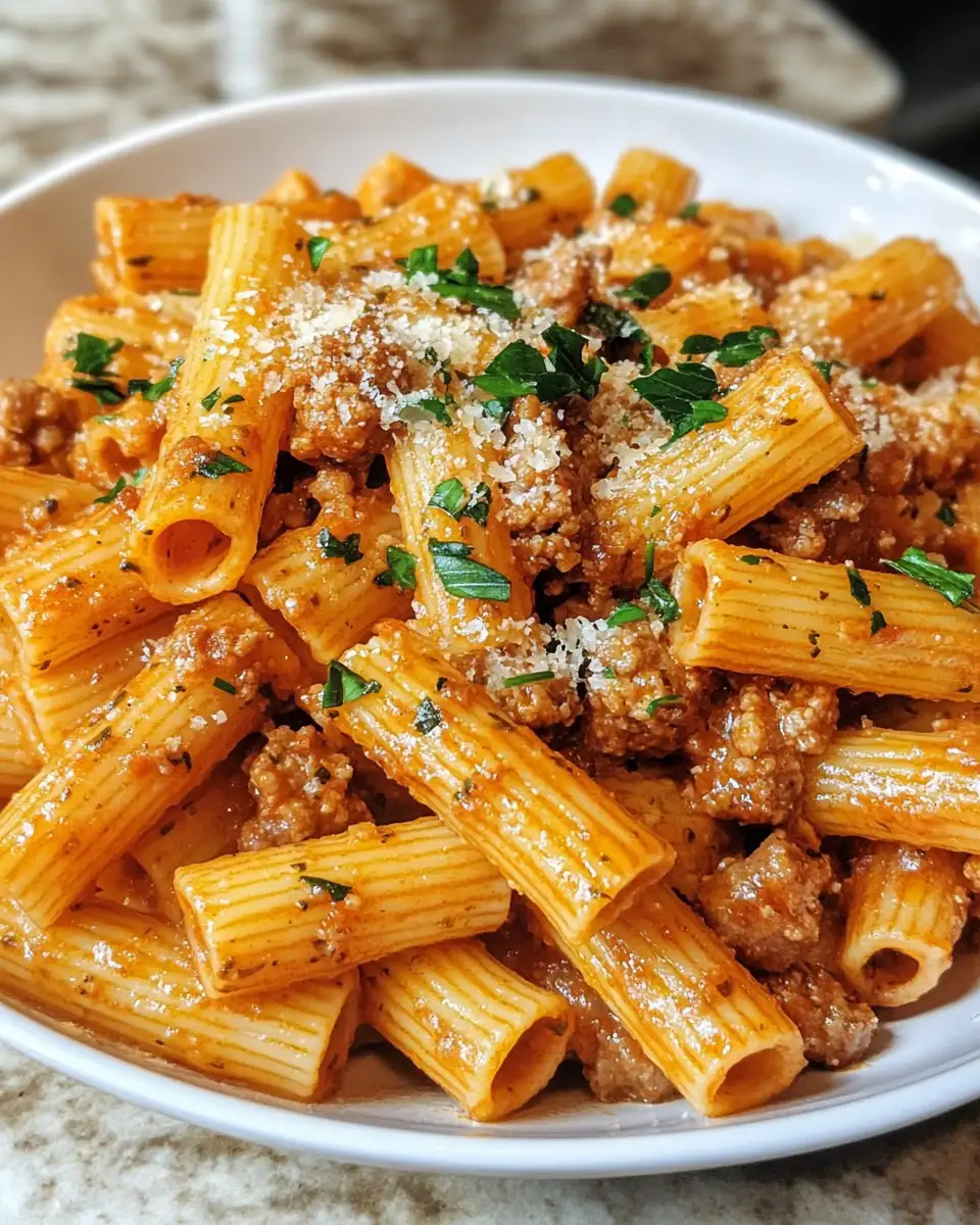 Final dish - Savory Sausage Rigatoni: An Italian Comfort Classic