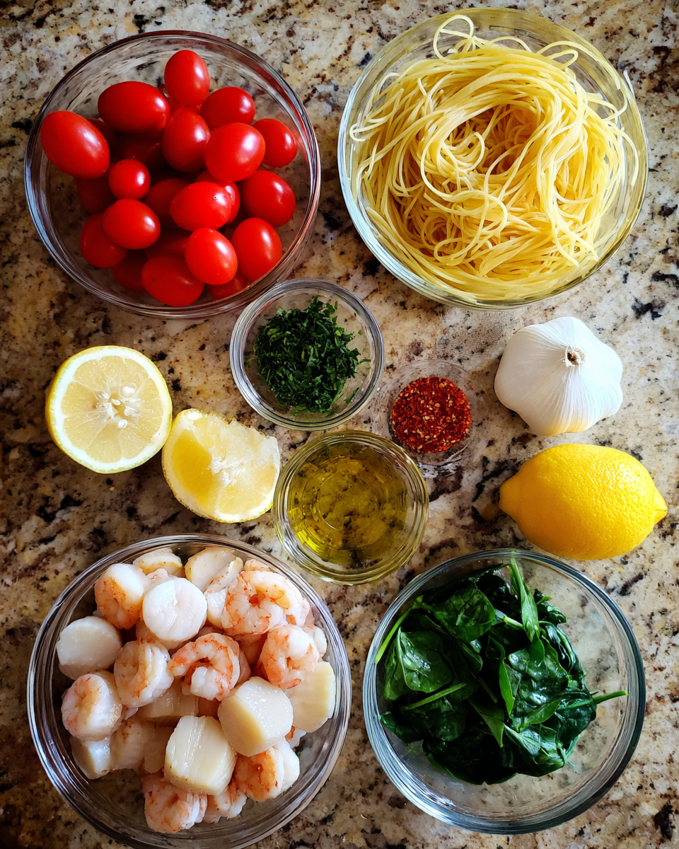 Ingredients for Dive Into Flavor: The Ultimate Seafood Pasta Adventure