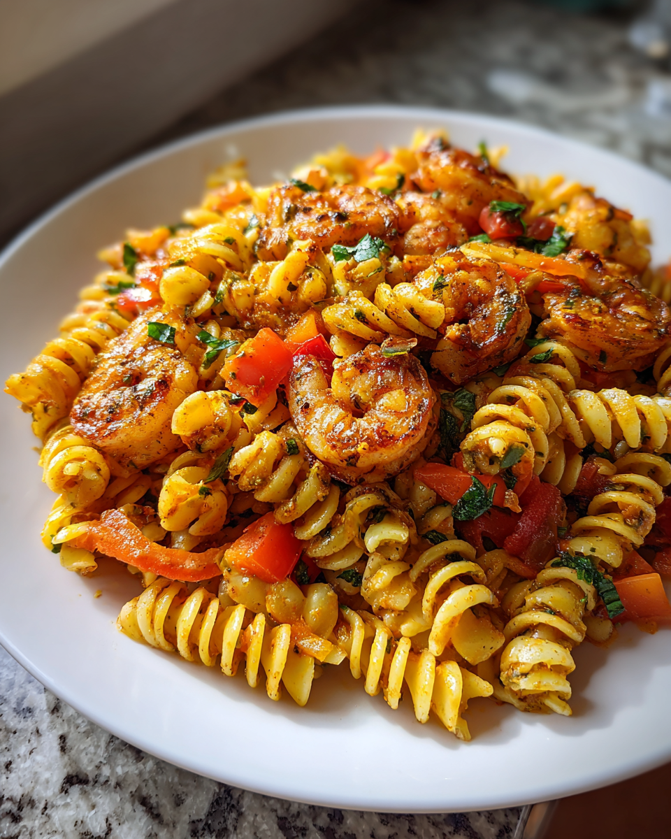 Final dish - Spice Up Your Dinner with Irresistible Shrimp Rasta Pasta