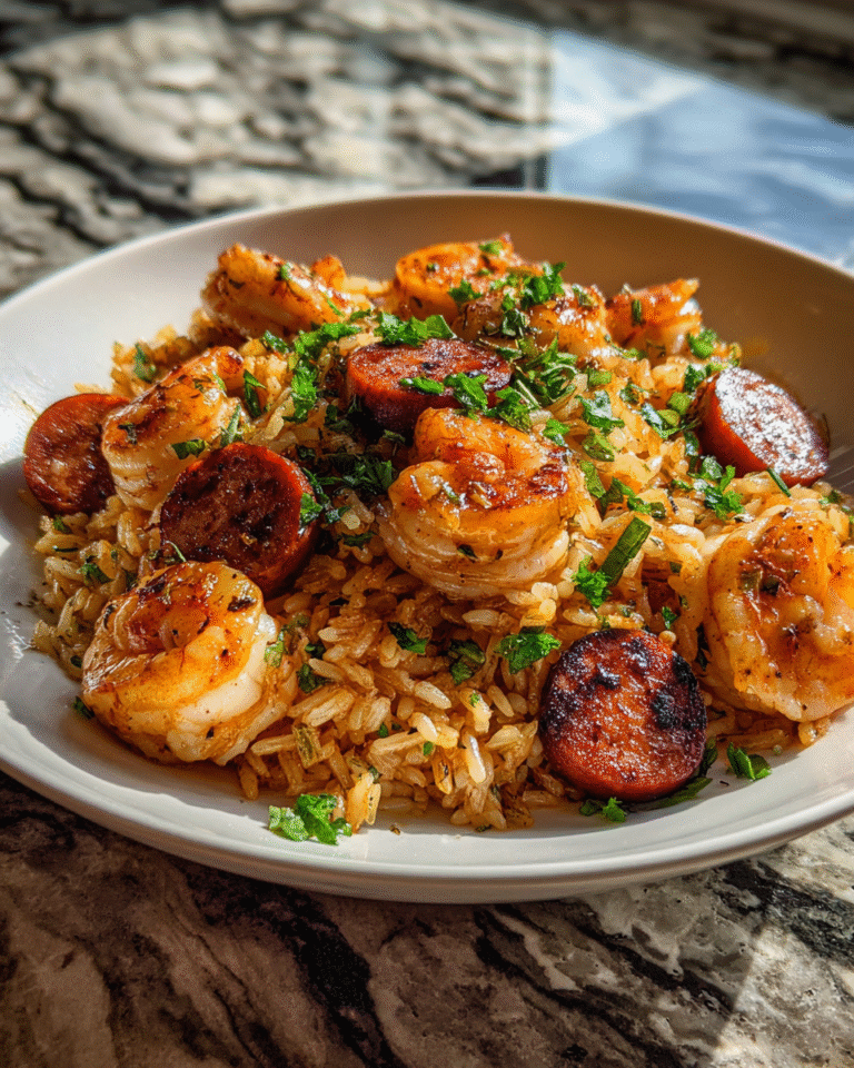 Sizzling Shrimp Sausage Rice Sensation - Featured Image