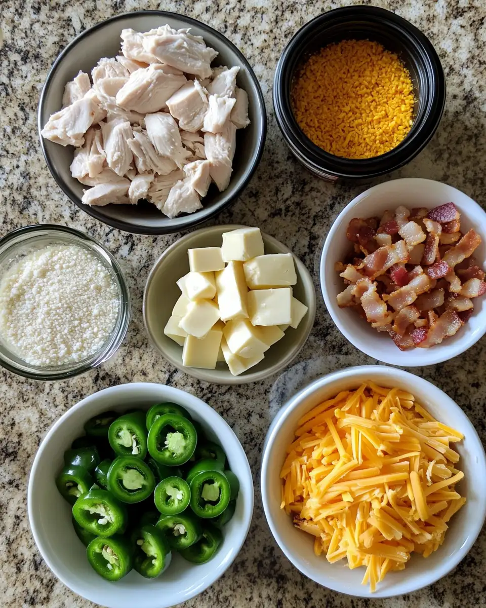 Ingredients for Warm Up Your Winter with Spicy Jalapeño Popper Chicken Soup