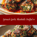 Mozzarella-Stuffed Spinach Garlic Meatballs: A Flavor Explosion
