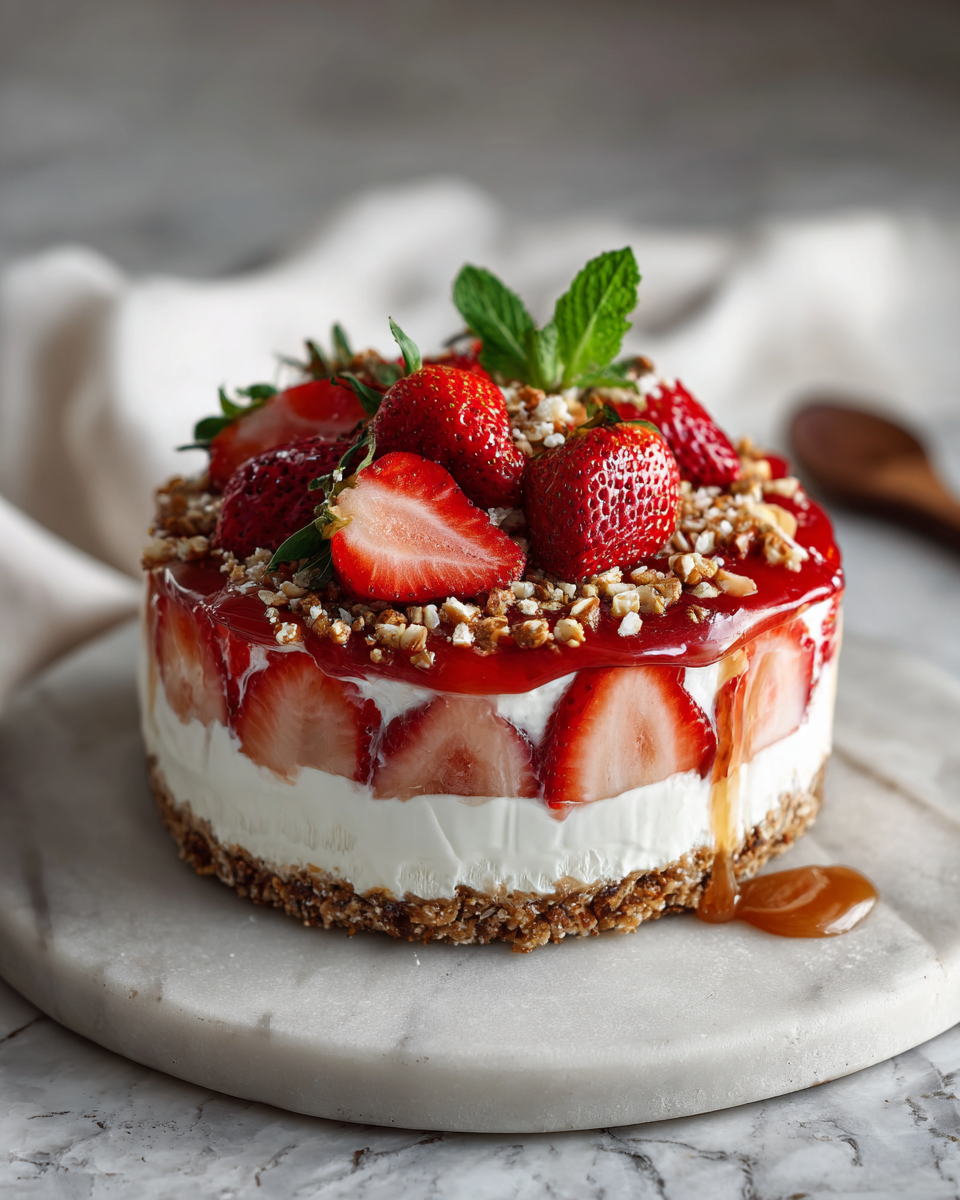 Final dish - Irresistible Layers: Discover the Ultimate Strawberry Pretzel Salad Delight