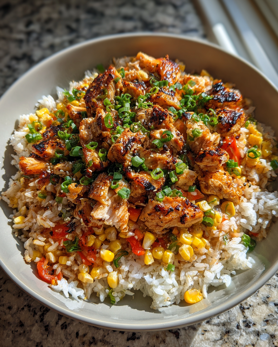 Final dish - Savor the Flavor: Street Corn Chicken Rice Bowl Bliss