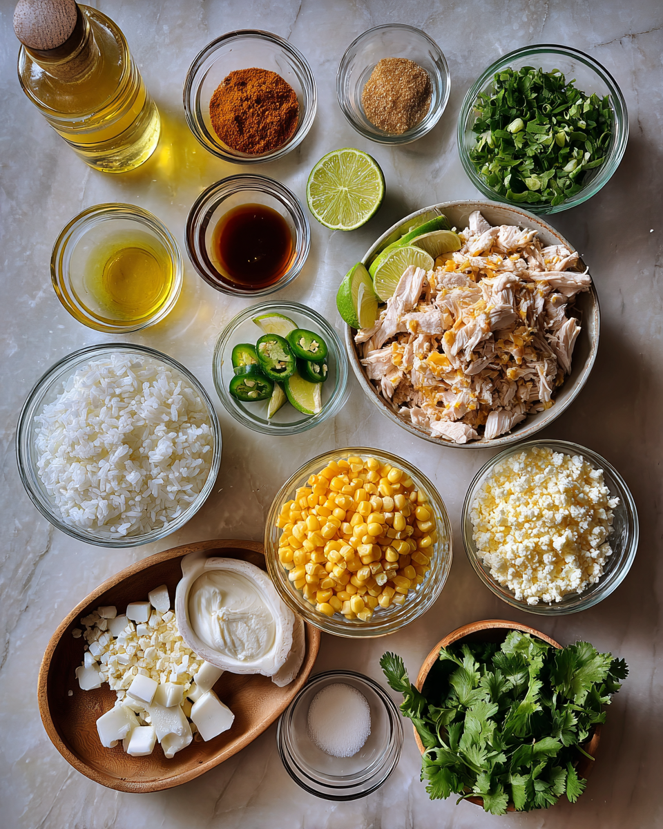 Ingredients for Savor the Flavor: Street Corn Chicken Rice Bowl Bliss