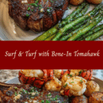Epic Surf & Turf Feast: Indulge in Bone-In Tomahawk Steak Perfection