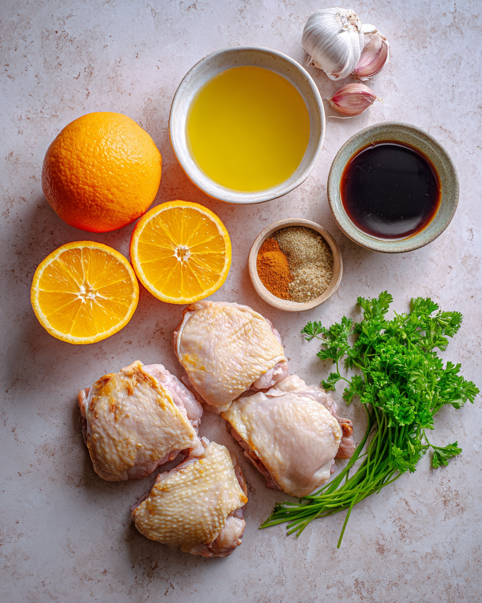 A Symphony of Flavors: Sweet and Savory Roasted Orange Chicken Delight 4 Ingredients for A Symphony of Flavors: Sweet and Savory Roasted Orange Chicken Delight