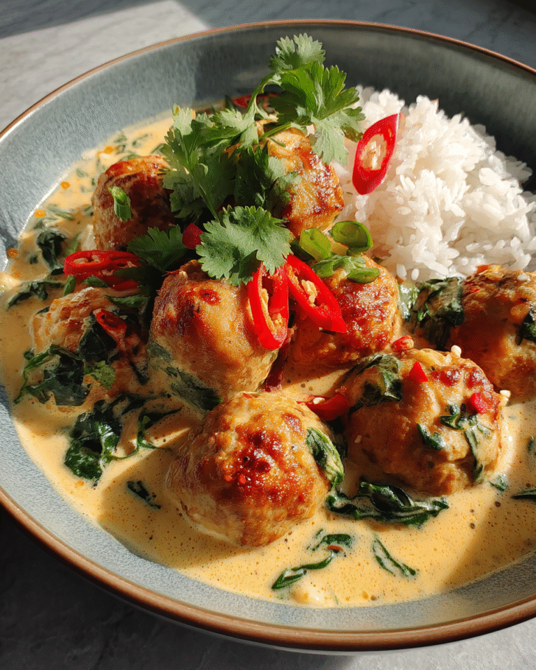 A Taste of Thailand: Savory Chicken Meatballs in Creamy Coconut Curry - Featured Image