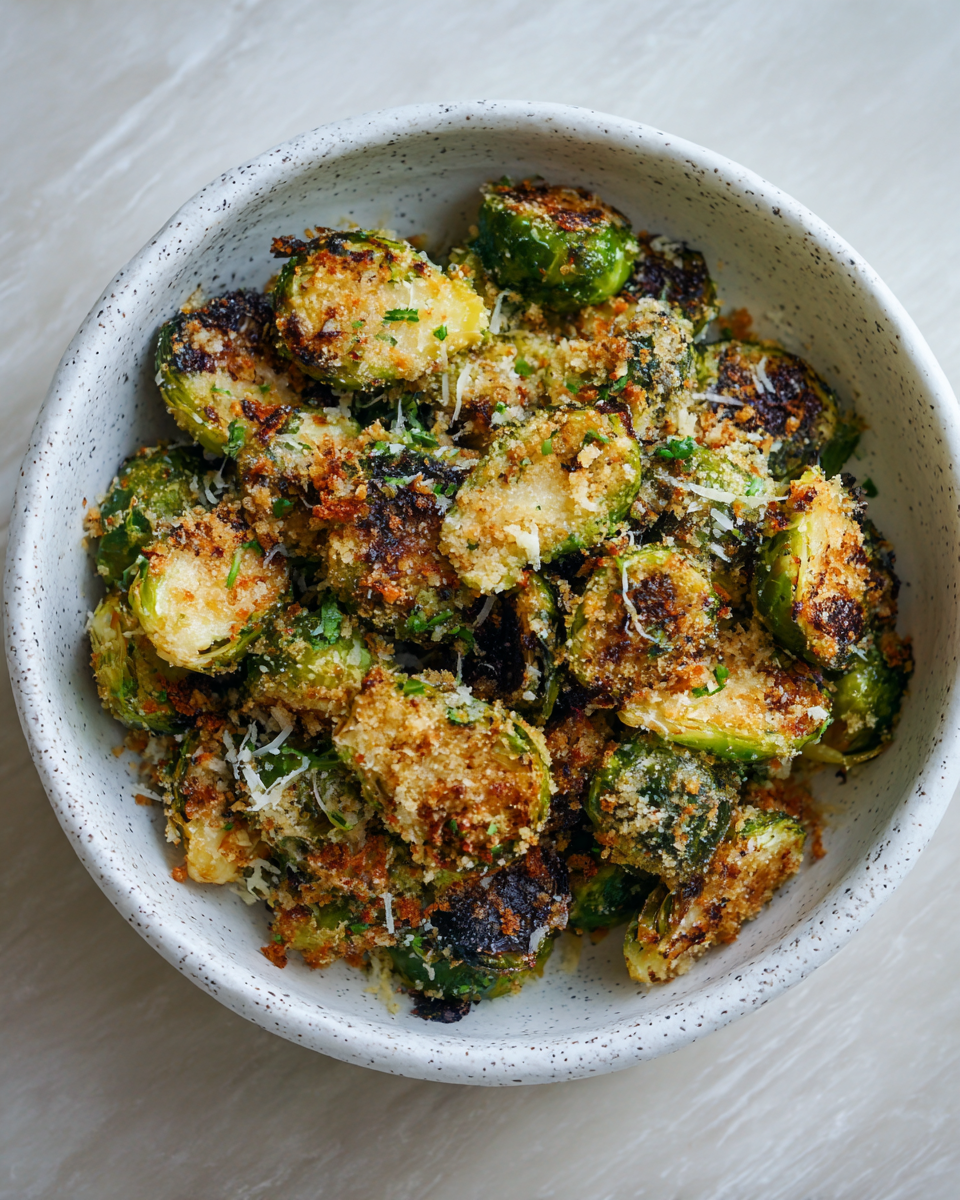 Final dish - Crispy Air Fryer Garlic Parmesan Brussels Sprouts You Need to Try