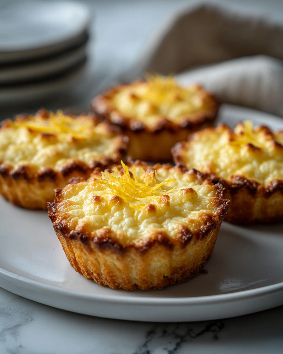 Final dish - Irresistible Baby Lemon Impossible Pies That Melt in Your Mouth