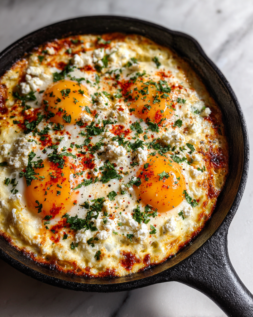 Final dish - Creamy Baked Feta Eggs Recipe That Will Elevate Your Breakfast Game