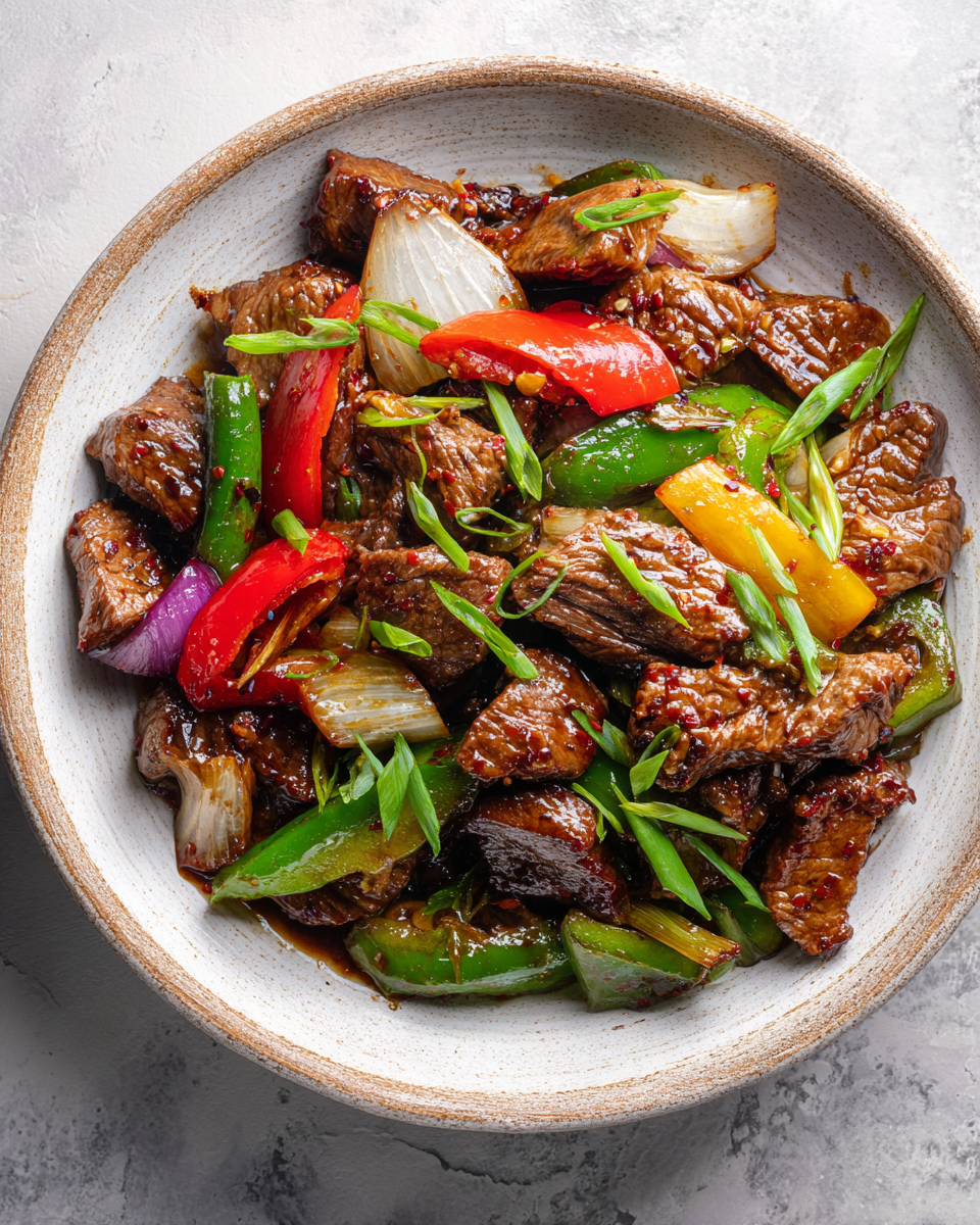 Final dish - Savor the Bold Flavors of Black Pepper Beef Like Never Before