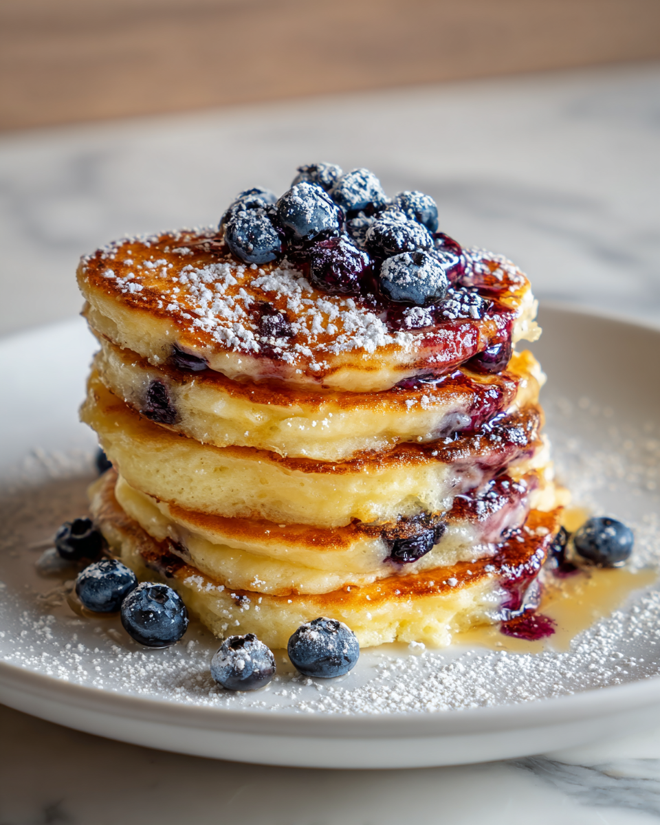 Final dish - Fluffy Blueberry Lemon Ricotta Pancakes You Need to Try Today